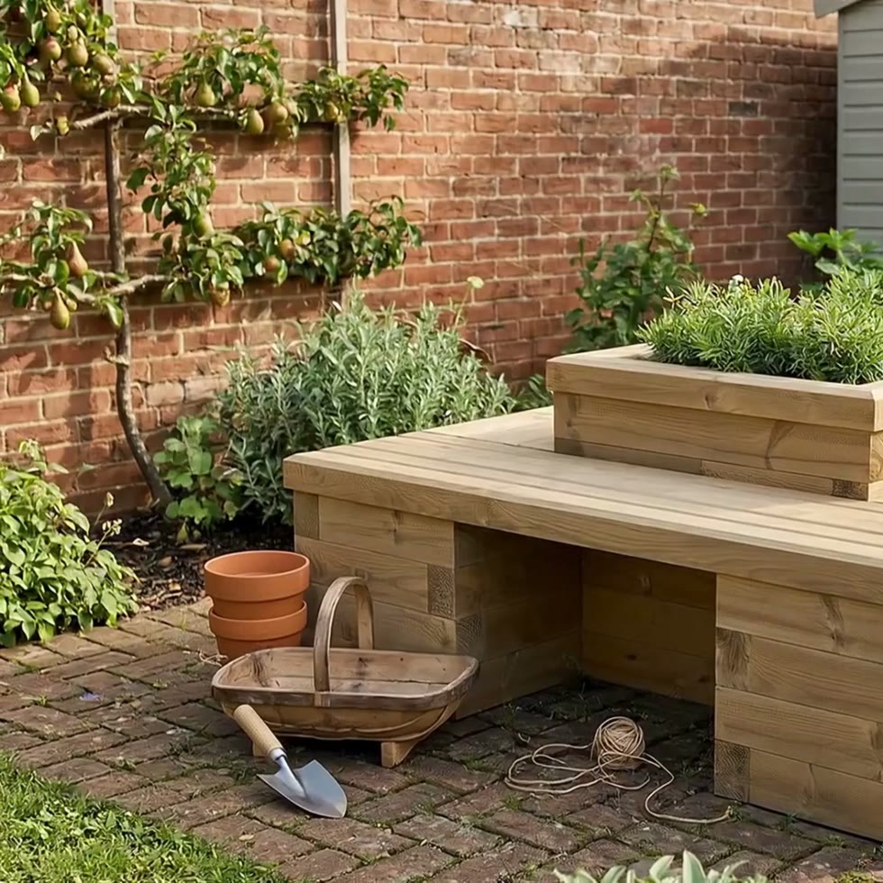 Four sided planter seat