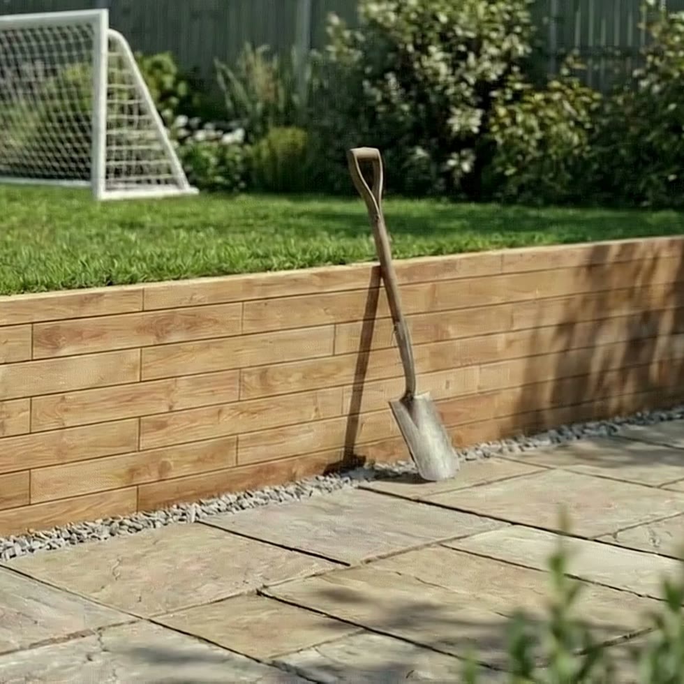Railway Sleeper Retaining Wall