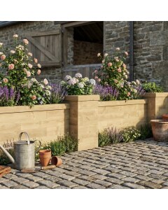 Pillared Wall / Length x Height - 5550 x 650mm