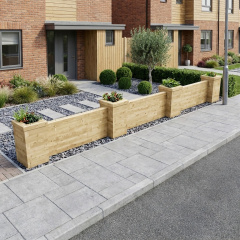 Pillared Wall / Length x Height - 5550 x 650mm