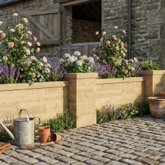 Pillared Wall / Length x Height - 5550 x 650mm