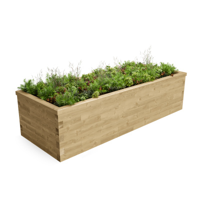 Extra High Long Raised Bed CGI