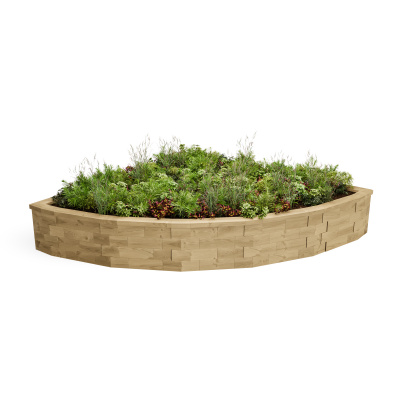 Large Curved Corner Raised Bed