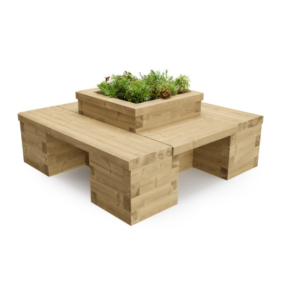 Four sided planter seat