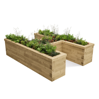 H-Shaped Raised Bed