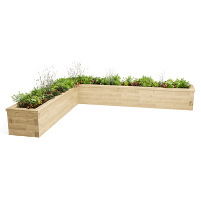 L-shaped Raised Bed