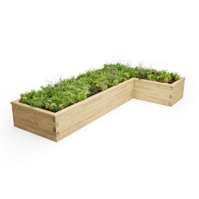 L-Shaped Raised Bed schematic 3D