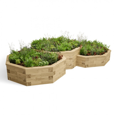 Large Octagonal Muti Level Raised Bed