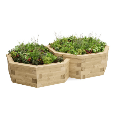 Octagonal Dual Level Raised Bed