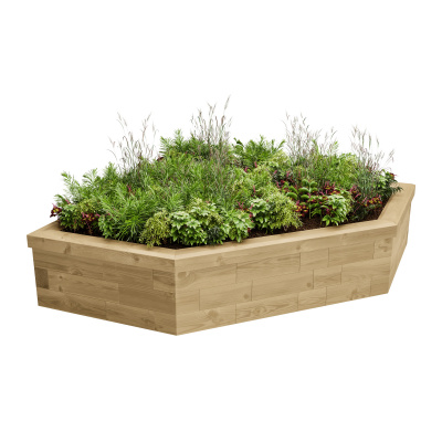 Corner Raised Bed / 1500 x 1500 x 550 mm