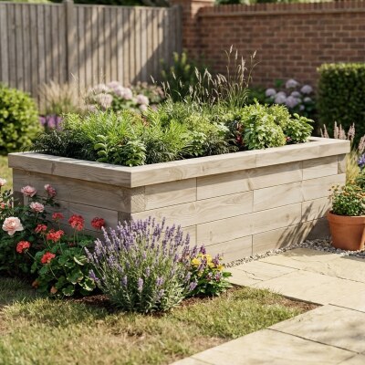 Vyvýšený záhon /  1,5 x 0,75 x 0,45 m