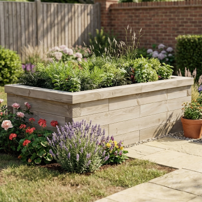 Vyvýšený záhon /  1,5 x 0,75 x 0,45 m