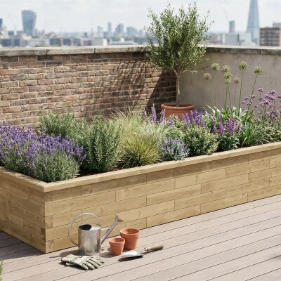 Velký vyvýšený záhon / 3,75 x 1,5 x 0,55m