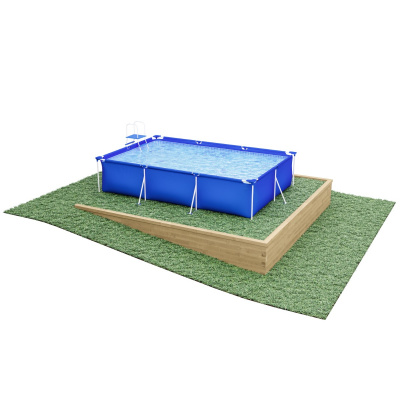 Podezdívka pod bazén - na svah / 4.125 x 4.125 x 0.65m