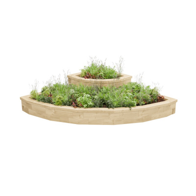 Cascading Curved Corner Raised Bed