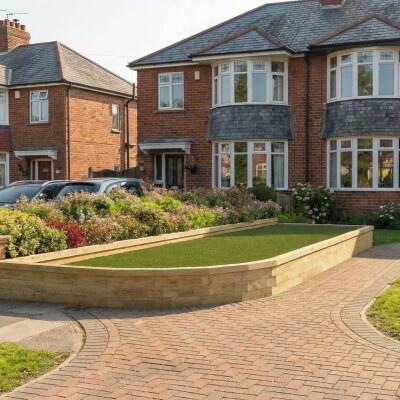 Stupňovité terasovité řešení s oblým rohem / Na míru