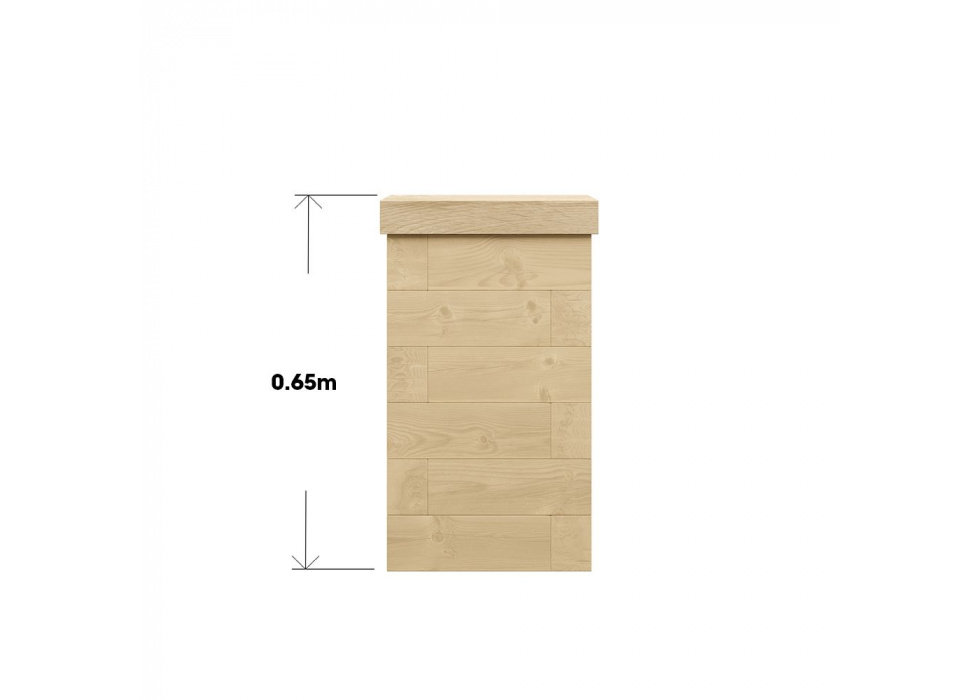 Opěrná zídka s pilíři /  5,55 x 0,65m