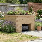 Parkování pro robotickou sekačku s květináčem / 1.2 x 1.125 x 0.85 m