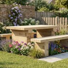 Stůl s lavicí / 1,5 x 1,65 x 0,75 m