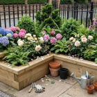 Rohová bylinková zahrádka / 1,5 x 0,75 x 0,35m