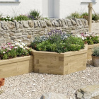 Víceúrovňový vyvýšený záhon / 3,024 x 0,949 x 0,45m