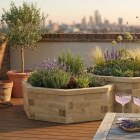 Osmistranný dvouúrovňový vyvýšený záhon / 2,548 x 1,524 x 0,55m