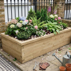 Wooden Raised Flower Bed / 2.25 x 1.125 x 0.55m