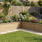 Vyvýšený záhon L / 3,75 x 3,75 x 0,825 x 0,75m