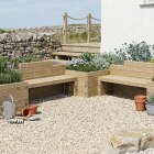 Posezení pro děti se třemi truhlíky / 3.0 x 3.0 x 0.65m