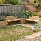 Posezení pro děti se třemi truhlíky / 3.0 x 3.0 x 0.65m