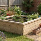 Čtvercový vyvýšený koi rybníček / 1,875 x 1,875 x 0,55m