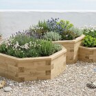 Velký osmistranný víceúrovňový vyvýšený záhon / 3,272 x 2,248 x 0,55m 