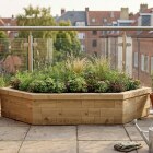 Rohový vyvýšený záhon /  1,5 x 1,5  x 0,35 m