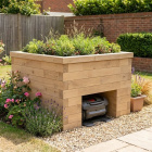 Parkování pro robotickou sekačku s květináčem / 1.2 x 1.125 x 0.85 m