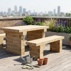 Stůl s lavicí / 1,5 x 1,65 x 0,75 m